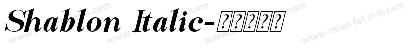Shablon Italic字体转换